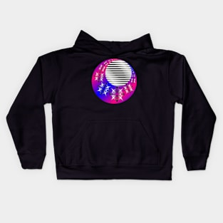 Ornamental waning moon Kids Hoodie